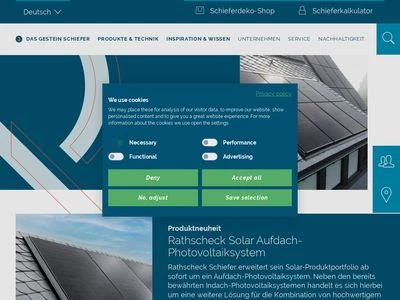 Website von Rathscheck Schiefer und Dach-Systeme