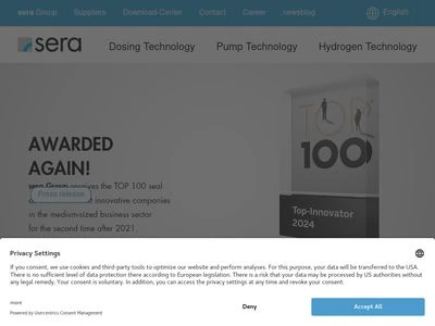 Website von sera GmbH