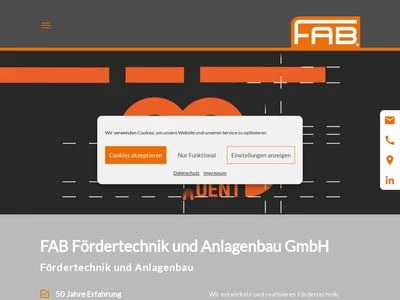 Website von FAB Fördertechnik und Anlagenbau GmbH