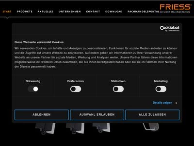 Website von Friess-Techno-Profi GmbH