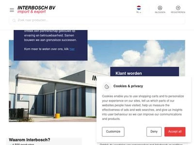 Website von Interbosch BV