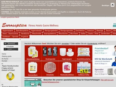 Website von EUROSEPTICA C. Fuchs GmbH