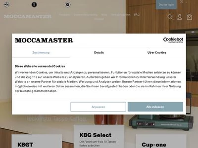 Website von Moccamaster Sales BV