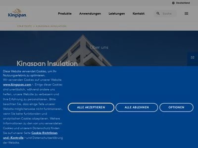 Website von Kingspan Insulation GmbH & Co. KG