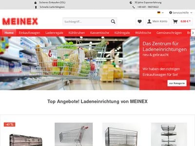 Website von MEINEX Retail Solutions GmbH