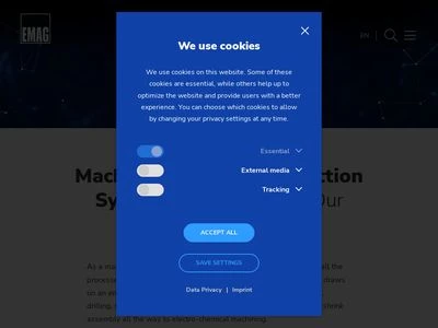 Website von EMAG GmbH & Co. KG