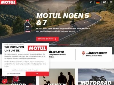 Website von MOTUL Deutschland GmbH