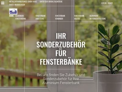 Website von Metallverarbeitungs GmbH HAAS