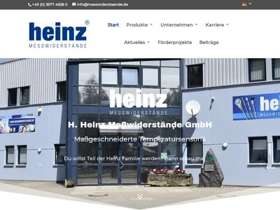 Website von H. Heinz Meßwiderstände GmbH