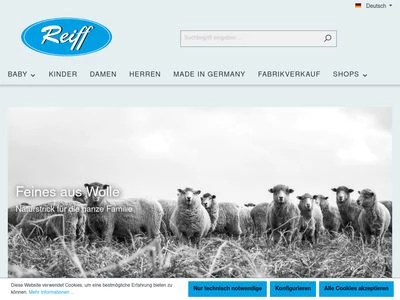 Website von Reiff Strickwaren GmbH