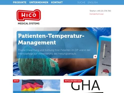 Website von pfm medical hico gmbh