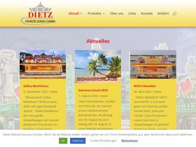 Website von DIETZ FAHRZEUGBAU GmbH