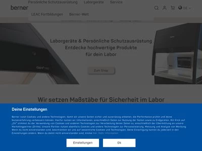 Website von Berner International GmbH