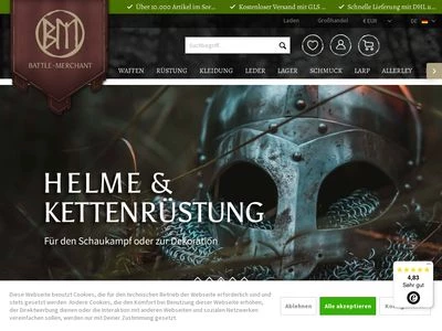 Website von Battle-Merchant Wacken GmbH