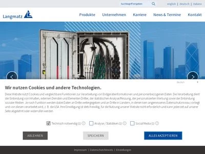 Website von Langmatz GmbH