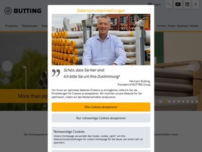 Website von H. Butting GmbH & Co. KG