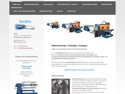 Website von GeWa Vertriebs- und Handels GmbH