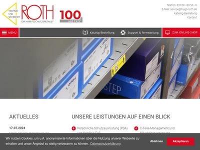 Website von Hugo Roth GmbH