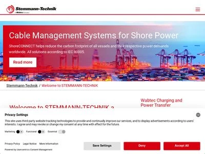 Website von Stemmann-Technik GmbH