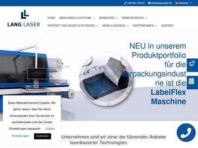 Website von LANG LASER-System GmbH