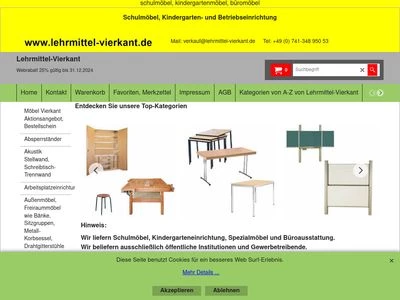 Website von Lehrmittel-Vierkant