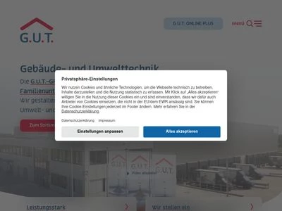 Website von G.U.T. Gebäude- und Umwelttechnik GmbH