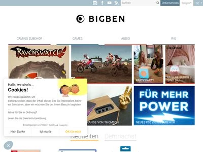 Website von Bigben Interactive GmbH