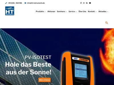 Website von HT Instruments GmbH