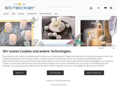 Website von Ernst Strecker GmbH & Co. KG