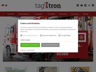 Website von tagItron® GmbH