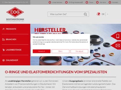 Website von C. Otto Gehrckens GmbH & Co. KG