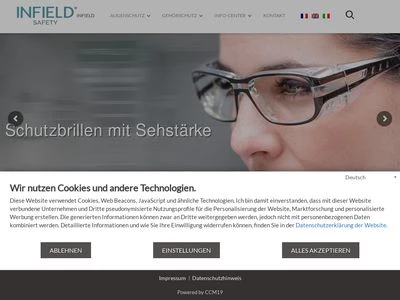 Website von INFIELD SAFETY GMBH