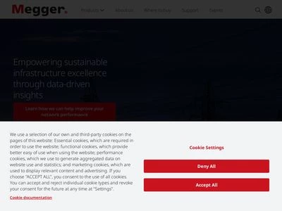 Website von Megger GmbH