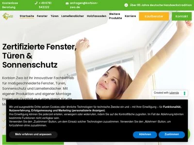 Website von Korbion ZWO GmbH