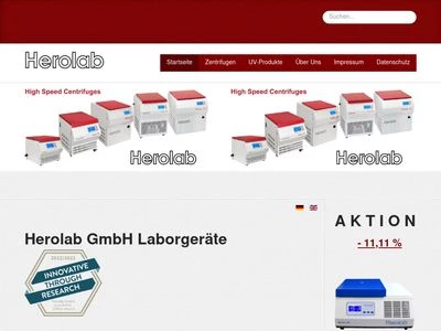 Website von Herolab GmbH Laborgeräte