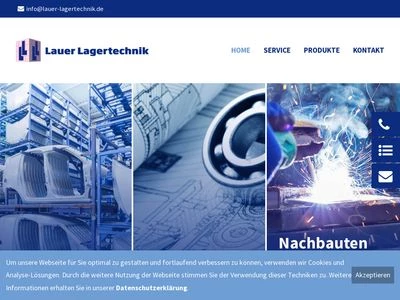 Website von Lauer Lagertechnik GmbH