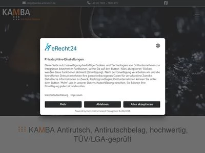 Website von KAMBA GmbH Anti-Rutsch-Systeme