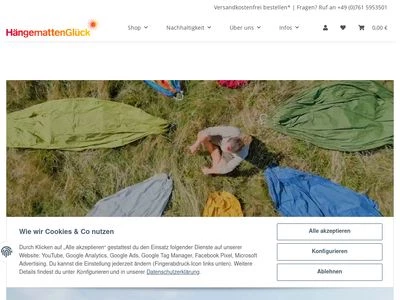 Website von HängemattenGlück GmbH