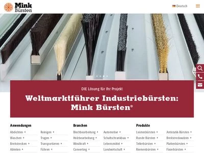 Website von August Mink GmbH & Co. KG