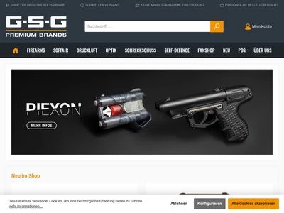 Website von German Sport Guns GmbH