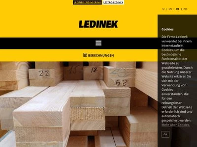 Website von Ledinek - TEC Vertriebs GmbH