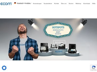 Website von ecom GmbH