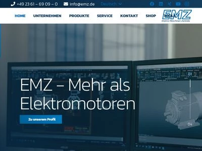 Website von EMZ Elektro-Maschinen-Zentrale GmbH