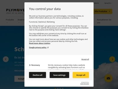 Website von Plymovent GmbH