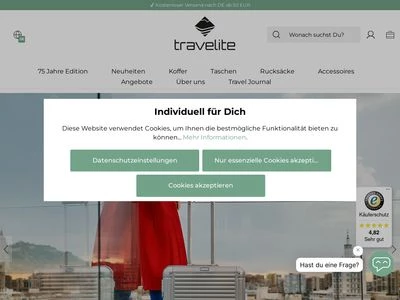 Website von travelite - GmbH & Co. KG