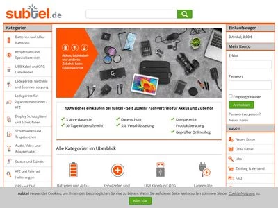 Website von subtel GmbH