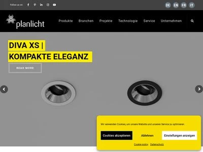 Website von planlicht GmbH & Co.KG