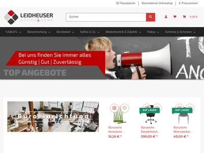 Website von Bürostudio Leidheuser GmbH