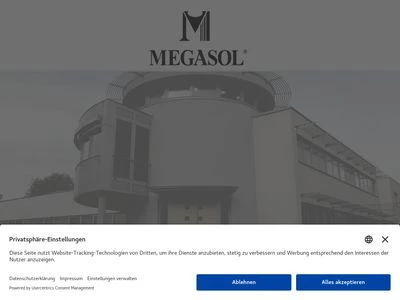 Website von Megasol Cosmetic GmbH