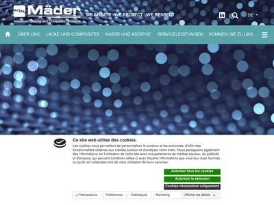 Website von Mäder Germany GmbH